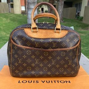 Authentic Louis Vuitton Hand Bag Deauville Browns Monogram
